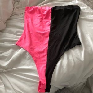 Pink & Black bodysuit